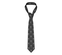 zerosevenee Corbata de esmoquin clásica para hombre, diseño de calavera gótica, para bodas y fiestas, Calavera gótica, Taille unique