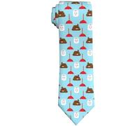 zerosevenee Corbatas divertidas para hombre, Emoticono Kawaii Colonoscopía Marrón Caca, Taille unique