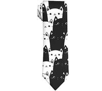 zerosevenee Corbatas largas divertidas para hombre grande y alto, 61 pulgadas XL, Gato., Taille unique