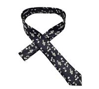 zerosevenee Selección de corbatas estrechas de diseño clásico para todas las ocasiones, corbata suave y delgada para esmoquin, Notas musicales, Taille unique