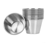 Zeroupshop 12 Piezas Tazas de Salsa de para acero Inoxidable