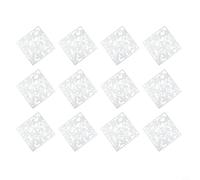 Zeroupshop 12 unids Separador de habitación hueco pantalla colgante panel cortina particiones DIY arte decoración plástico tallado diseño para el hogar, oficina, hotel, bar, escuela, blanco (blanco)