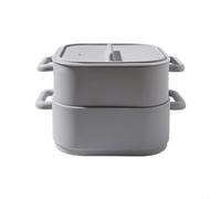 Zeroupshop 2 cuencos de silicona para microondas, con asas, resistentes al calor, para verduras, pescado, aves de corral, contenedor de almacenamiento de alimentos, apto para horno y refrigerador
