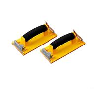 Zeroupshop 2 soportes de papel de lija autoadhesivos para lijadora manual para lijado de esquinas de madera con diseño hueco e instalación rápida negro, azul, amarillo (amarillo)