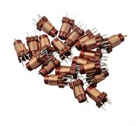 Zeroupshop 20 unids ajustable de alta frecuencia núcleo de ferrita inductor 12T 0.6uH-1.7uh Bobina de enchufe de cobre plástico para equipo de audio de disco duro de computadora 8X3.6 mm