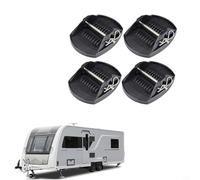 Zeroupshop 4 almohadillas para remolque de caravana, patas de pie de rueda, almohadillas de elevación niveladoras, plástico estable de alta fiabilidad, para instalación para campistas de quinta rueda