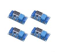 Zeroupshop 4 piezas DC 6V-30V retardo para módulo de relé con pantalla LED, interruptor temporizador de ciclo con llave de parada y función de memoria para proyectos de control de automatización