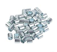 Zeroupshop 50 espaciadores de rueda de patines de metal, mangas de rodamiento plateadas para patines en línea, reduce la holgura y protege los rodamientos, 10 mm de longitud x 10 mm de diámetro