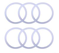 Zeroupshop 6 piezas para junta de sellado de tapa de silicona premium, junta tórica de repuesto para botellas, se adapta a vasos abatibles de 19, 24, 25, 32 y 1,134 g, sin olor y resistente al calor