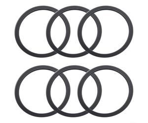 Zeroupshop 6 piezas para junta de sellado de tapa de silicona premium, junta tórica de repuesto para botellas, se adapta a vasos abatibles de 19, 24, 25, 32 y 1,134 g, sin olor y resistente al calor