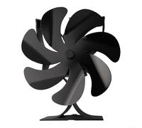 Zeroupshop 7 Ventilador de estufa alimentado por calor, ventilador silencioso de chimenea, para quemadores de leña, no requiere electricidad, circulación eficiente de aire 50-350 °C, distribuidor de