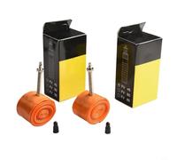 Zeroupshop 700C x 18-32C 36g Ultraligero para Bicicleta de Carretera TPU Tubo Interior Tubo de Neumático de Bicicleta con Válvula Naranja para Ciclismo de Carreras de Montaña (80MM 2PCS Kit)