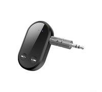 Zeroupshop Adaptador AUX 5.3, receptor de audio inalámbrico para coche, con reducción de ruido, convertidor de música estéreo jack de 3.5 mm, para estéreo, llamadas manos libres, reconexión automática