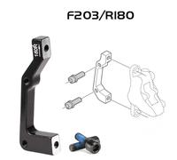 zeroupshop Adaptador de freno de disco ultraligero de 140/160/180/203 mm delantero y trasero, adaptador de freno de disco CNC, montaje de poste de pinza (F203/R180)