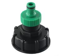 Zeroupshop Adaptador de tanque IBC S60x6 Rosca gruesa con grifo hembra de 1 pulgada, conector de plástico PP para riego de jardín, lluvia, Reino Unido para contenedores IBC,