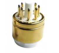 Zeroupshop Adaptador de tubo de vacío de 8 pines a 8 pines con pines chapados en oro para reparación de audio y extensión de altura KT88/6SN7/EL34/6L6/6V6/5AR4, base de porcelana