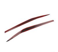 Zeroupshop Adornos de cejas para faros delanteros, para BMW Serie 5 G30/G31/G38/F90/, M5 525i para 530I 540i 2017-2021, calcomanías de cubierta frontal de plástico negro carbono, 2 piezas (negro)