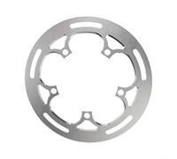 Zeroupshop Aleación de aluminio bicicleta Chainring Guard para BCD 130mm 50-54T Single Chainring, 235mm Diámetro Cubierta protectora Protección arañazos y manchas en la ropa (Plata)