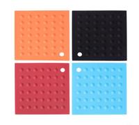 Zeroupshop Alfombrilla de silicona resistente al calor, punto cuadrado texturizado para ollas calientes, protector antideslizante para encimera de cocina, almohadilla aislante apta para lavavajillas