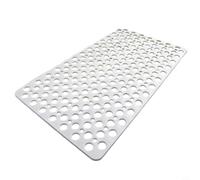 Zeroupshop Alfombrilla drenable para bañera con TPE antideslizante con evacuación rápida de agua, ventosas seguras y diseño poroso, 53 x 53 cm, varios colores para baño familiar (blanco puro)