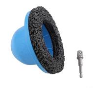 Zeroupshop Amoladora de cubo de rueda de 150 mm con unidad cuadrada de 1/2 pulgada y adaptador de broca hexagonal de 1/4 pulgadas para eliminar el óxido de llantas y cubos en automóviles de pasajeros