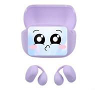 Zeroupshop Auriculares de traducción AI 6.0 con funda de pantalla LED, real- 144 idiomas, clip inalámbrico- auriculares de baja latencia, batería de 400 mAh (traducción morada)