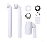 Zeroupshop Bend de desagüe para lavabo Geberit de 90/45 grados, sello de agua antiolor, filtro de pelo para evitar obstrucciones, corte a la longitud personalizada para la instalación (45°)