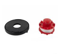 Zeroupshop Bobinas de recortadora, con línea y cubiertas, para Solo CE-CT 36/30 LI E, para AGILLO 36/255 BL 18/200, 8.1 m 8 m String, 63x50 mm Head Cap Piezas de repuesto