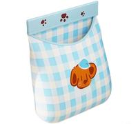 Zeroupshop Bolsa de almacenamiento de tela, organizador para colgar en la pared para calcetines, residuos de cocina, instalación sin taladro, azul (azul)