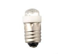 Zeroupshop Bombilla LED E10 de repuesto de 3 V, 4,5 V, 6 V, 0,5 W, 6000 K, luz blanca, para linterna, linterna, camping, senderismo, base de metal plateado, larga duración (6 V)
