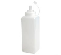 Zeroupshop Botella transparente para salsa exprimible, material de polietileno flexible para cocina doméstica, tapa a prueba de fugas para aderezo de ensalada, salsa de tomate, pulpa, 800 ml o 1000 ml