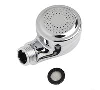 Zeroupshop Cabezal de ducha presurizado para cama de champú, boquilla de lavado de salón y peluquería, pulverizador de agua ABS de alto flujo para fregadero de baño y grifo de cocina, plateado (plata)