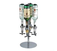 Zeroupshop Cabezal dispensador de licor, dispensador de vino montado en la pared, estante para bebidas alcohólicas, barra de acero, soporte para mayordomo, dispensador óptico para bar del hogar (45