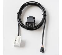 Zeroupshop Cable de audio adaptador de interruptor auxiliar de 150 cm, conector de 12 pines, para BMW E60 E63 E64 E65 E66