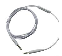 Zeroupshop Cable de audio de cobre sin oxígeno con micrófono, para auriculares Bose QC25 para qc35 QC45 NC700 Y45 Y50, cable auxiliar de 1,4 m, para llamadas manos libres y música, (blanco)