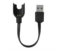 Zeroupshop Cable de carga USB, para Xiaomi para Mi Band 3, cable de carga de repuesto de 15 cm, con interfaz de metal, adaptador de escritorio compacto, para carga rápida, negro (para la línea M3 es