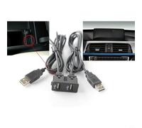 Zeroupshop Cable de extensión dual USB para BMW, 150 cm, núcleo de cobre sin oxígeno, cable de interfaz de audio, adaptador de tablero de montaje empotrado para sistema de navegación de coche, color