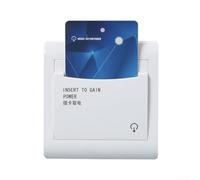 Zeroupshop Caja de alimentación de tarjeta de hotel con desconexión de energía inmediata, material de PC AC220V 50Hz, inducción de tipo 86, interruptor de ahorro de energía para hoteles, casas de