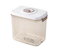 Zeroupshop Caja de almacenamiento sellada al vacío de alimentos, dispensador de gran capacidad con anillo de sellado grueso para productos secos, recipiente transparente apilable para cocina (D)