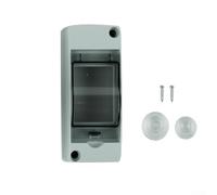 Zeroupshop Caja de disyuntor impermeable IP65, caja de conexiones de distribución MCB de 2 a 4 vías, con cubierta transparente, panel eléctrico ABS, para montaje en pared interior en casa tienda de
