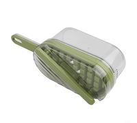 Zeroupshop Caja de hielo 64 cubos de prensa para liberar cubos con tapa y contenedor apilable para bebidas, café al aire libre, verde (verde)