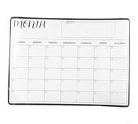 Zeroupshop Calendario magnético mensual de 29,7 x 42 cm, pizarra blanca para pizarra de mensajes borrable de tamaño A3 para refrigerador con cubierta de borrado en seco