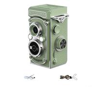 Zeroupshop Cámara digital CCD retro con diseño clásico vintage, compacta de 12 x 3.7 x 2.3 pulgadas, construcción ABS, grabación de video de alta definición para Vlog y vida en el campus (para verde)