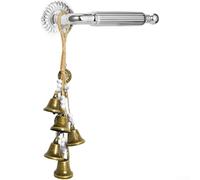 Zeroupshop Campanas de viento hechas a mano con diseño de cuentas de hielo para decoración de jardín y hogar, campana de meditación natural para eliminar la energía negativa y crear paz