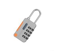 Zeroupshop Candado de combinación de 4 dígitos Aleación de zinc Bloqueo de código antirrobo, para casillero, maleta, mochila, maletín, cajón, almacenamiento seguro, café marrón (plata)