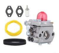 Zeroupshop Carburador, para recortadora de eje recto Murray de 16 pulgadas, compatible, con Troy-Bilt TB80EC TB32EC, reemplaza 753-06190 WT-973 753-08501 753-06423, 25cc