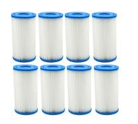Zeroupshop Cartucho de filtro de bomba de piscina de repuesto para modelos Krystal Clear Pump 28603EG 28637EG 28635EG para filtros de agua Intex tipo A o C (8 piezas)