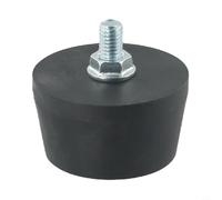 Zeroupshop Compresor de aire Almohadilla de pie M 6 M 8 Aislador de vibraciones de goma a prueba de golpes antideslizante Montaje silencioso para bombas sin aceite Máquinas con tornillo Negro 45x20 mm