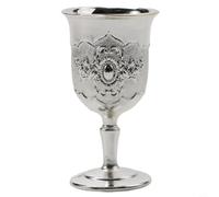 Zeroupshop Copa de vino de metal dorado, vaso de chupito de aleación retro de 20 ml, artículos de bar europeos hechos a mano para fiestas en casa, copa de degustación de bebidas pequeña con base
