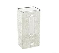 Zeroupshop Cubierta de caja de pañuelos montada en la pared para paños faciales, dispensador invertido de estilo japonés con textura ondulada de agua, almacenamiento que ahorra espacio para baño